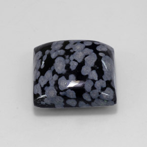 Obsidiana Copo de Nieve Gris-Blanco y negro natural de 11.18 ct, Cuadrado, Opaco