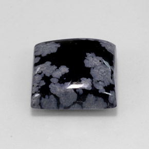 Obsidiana nevada multicolor natural de 12,26 ct, cuadrado, opaco
