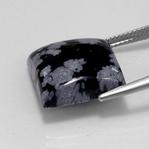 Obsidiana nevada multicolor natural de 12,26 ct, cuadrado, opaco
