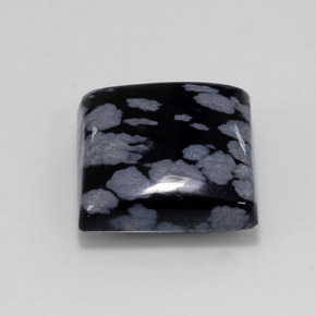 Obsidiana nevada multicolor natural de 11,53 ct, cuadrado, opaco