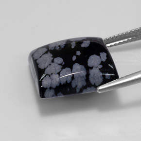 Obsidiana nevada multicolor natural de 11,53 ct, cuadrado, opaco