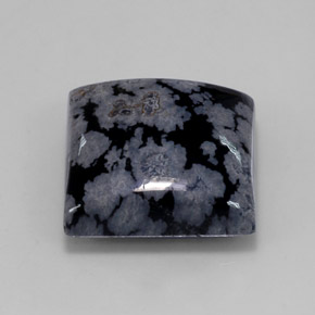 Obsidiana nevada multicolor natural de 11,21 ct, cuadrado, opaco