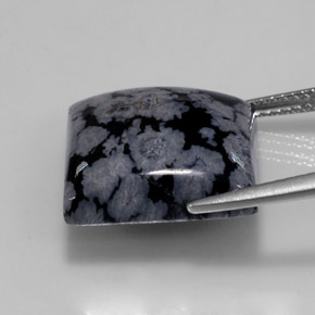 Obsidiana nevada multicolor natural de 11,21 ct, cuadrado, opaco