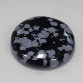 Obsidiana nevada multicolor natural de 27,65 ct, corte redondo, opaco