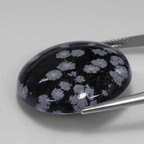 Obsidiana nevada multicolor natural de 25,71 ct, corte redondo, opaco