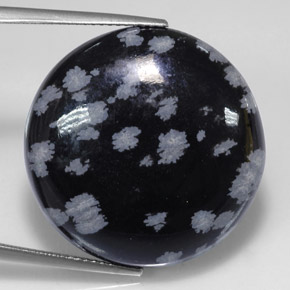 Obsidiana nevada multicolor natural de 26,06 ct, corte redondo, opaco