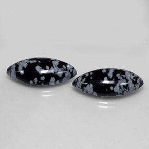 Gemas de obsidiana nevada multicolor natural de  ct, marquesa, opaco