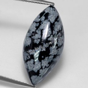 Obsidiana nevada multicolor natural de 9,88 ct, marquesa, opaco