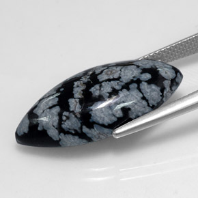 Obsidiana nevada multicolor natural de 9,88 ct, marquesa, opaco