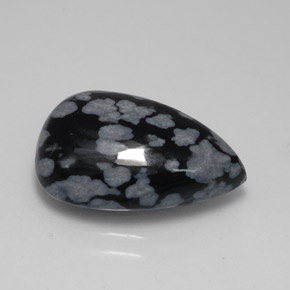 Obsidiana nevada multicolor natural de 6,26 ct, en forma de pera, opaco