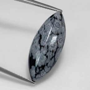 Obsidiana nevada multicolor natural de 8,69 ct, marquesa, opaco