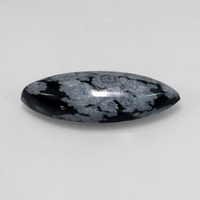 Obsidiana nevada multicolor natural de 8,69 ct, marquesa, opaco