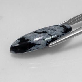 Obsidiana nevada multicolor natural de 8,69 ct, marquesa, opaco