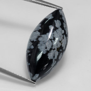 Obsidiana nevada multicolor natural de 9,82 ct, marquesa, opaco