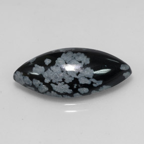 Obsidiana nevada multicolor natural de 9,82 ct, marquesa, opaco