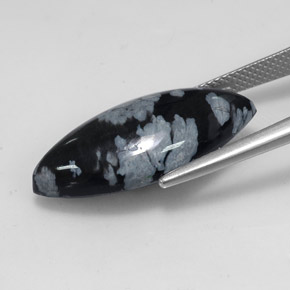 Obsidiana nevada multicolor natural de 9,82 ct, marquesa, opaco