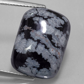 Obsidiana nevada multicolor natural de 10,37 ct, corte cojín, opaco
