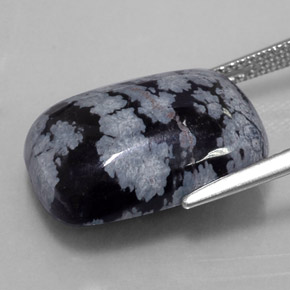 Obsidiana nevada multicolor natural de 10,37 ct, corte cojín, opaco