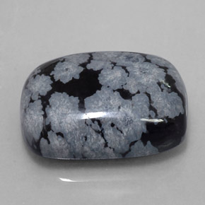 Obsidiana nevada negro natural de 11,41 ct, corte cojín, opaco