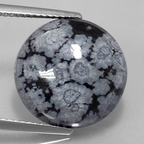 Obsidiana nevada multicolor natural de 8,74 ct, corte redondo, opaco