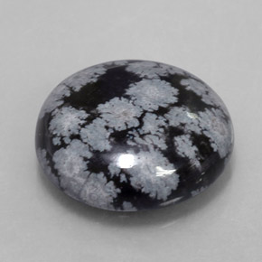 Obsidiana nevada multicolor natural de 7,31 ct, corte redondo, opaco