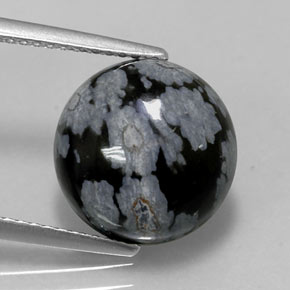Obsidiana nevada multicolor natural de 5,16 ct, corte redondo, opaco