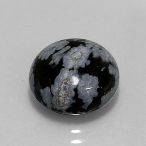 Obsidiana nevada multicolor natural de 5,16 ct, corte redondo, opaco