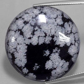 Obsidiana nevada multicolor natural de 47,26 ct, corte redondo, opaco