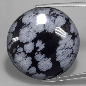 Obsidiana nevada multicolor natural de 30,41 ct, corte redondo, opaco