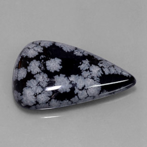 Obsidiana nevada multicolor natural de 28,43 ct, en forma de pera, opaco