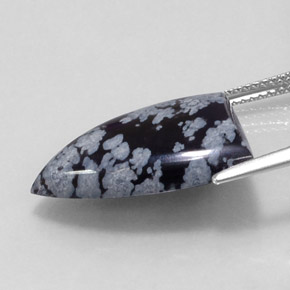 Obsidiana nevada multicolor natural de 9,17 ct, forma elegante, opaco