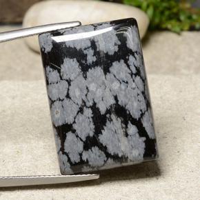 Obsidiana nevada multicolor natural de 24,05 ct, baguette, opaco