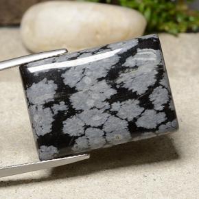 Obsidiana nevada multicolor natural de 24,05 ct, baguette, opaco