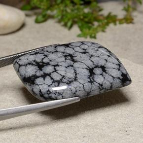 Obsidiana Copo de Nieve Copo de Nieve natural de 33.41 ct, Forma elegante, Opaco