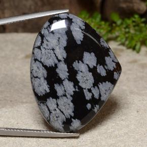 Obsidiana Copo de Nieve Multicolor natural de 26.08 ct, En forma de pera, Opaco