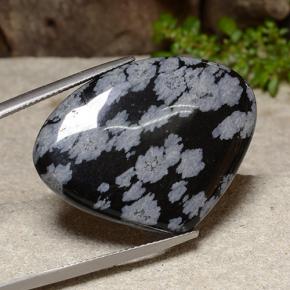 Obsidiana Copo de Nieve Multicolor natural de 26.08 ct, En forma de pera, Opaco
