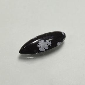 Obsidiana nevada multicolor natural de 1,92 ct, marquesa, opaco