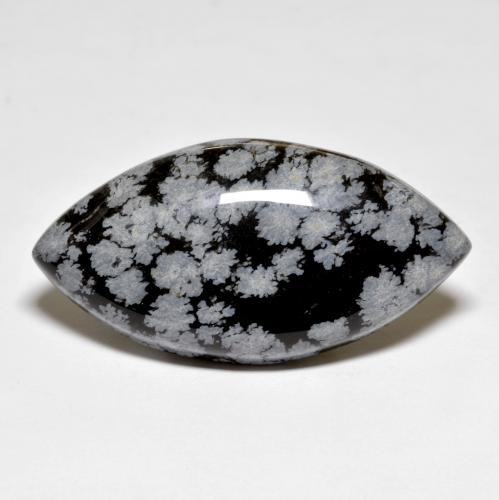 Obsidiana nevada multicolor natural de 34,59 ct, marquesa, opaco