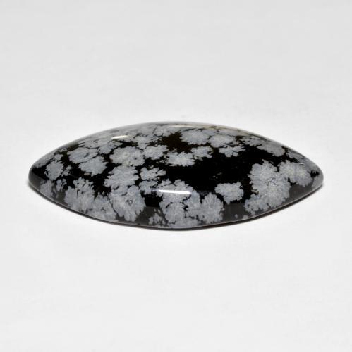 Obsidiana nevada multicolor natural de 34,59 ct, marquesa, opaco