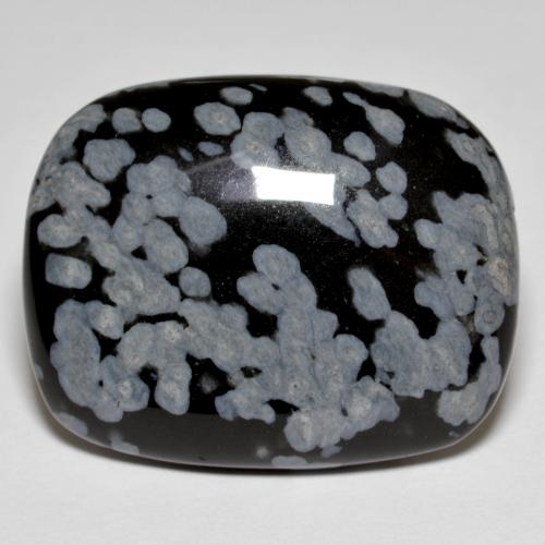 Obsidiana Copo de Nieve Multicolor natural de 21.56 ct, Corte Cojín, Opaco
