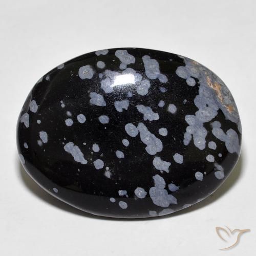 Obsidiana Copo de Nieve Multicolor natural de 20.88 ct, Corte Óvalo, Opaco