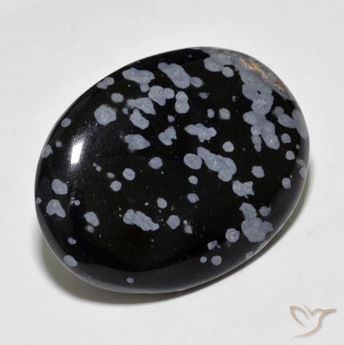 Obsidiana Copo de Nieve Multicolor natural de 20.88 ct, Corte Óvalo, Opaco