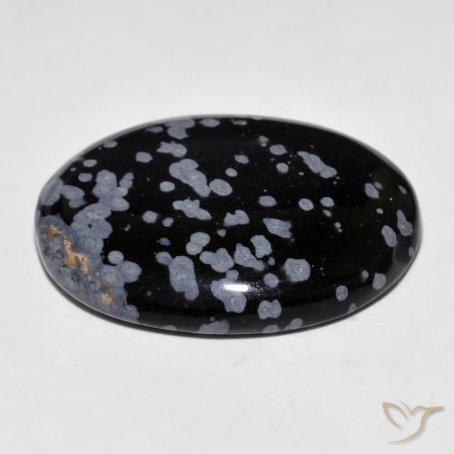Obsidiana Copo de Nieve Multicolor natural de 20.88 ct, Corte Óvalo, Opaco