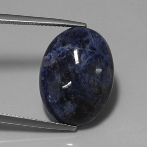 Sodalita azul natural de 11,75 ct, corte óvalo, opaco