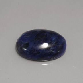 Sodalita azul natural de 12,23 ct, corte óvalo, opaco