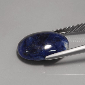 Sodalita azul natural de 12,23 ct, corte óvalo, opaco