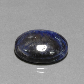 Sodalita azul natural de 12,79 ct, corte óvalo, opaco