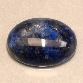 Sodalita azul natural de 12,79 ct, corte óvalo, opaco