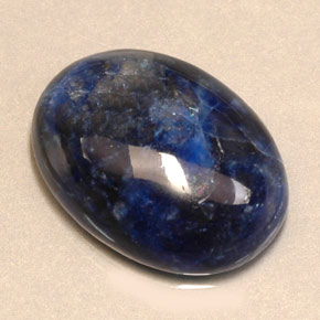 Sodalita azul natural de 12,79 ct, corte óvalo, opaco