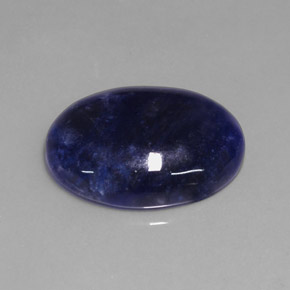 Sodalita azul natural de 11,35 ct, corte óvalo, opaco